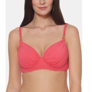 Bleu by Rod Beattie Shirred Underwire D-Cup TOP